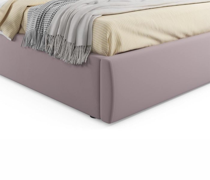 Кровать Verona 140х200 с ортопедическим основанием серо-розового цвета - лучшие Кровати для спальни в INMYROOM