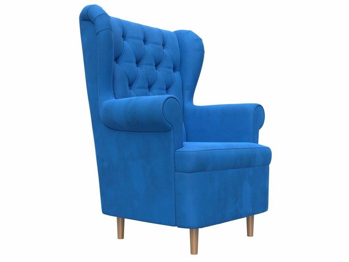 Кресло Торин Люкс темно-голубого цвета - лучшие Интерьерные кресла в INMYROOM