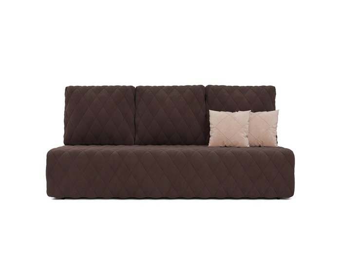 Диван-кровать Роял в обивке из велюра коричневого цвета - купить Прямые диваны по цене 41990.0