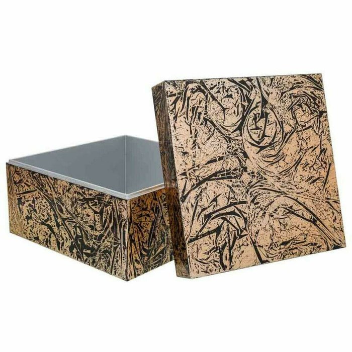 Шкатулка Чёрный Позолоченный Керамика Деревянный MDF 25 x 15 x 25 cm - лучшие Шкатулки в INMYROOM