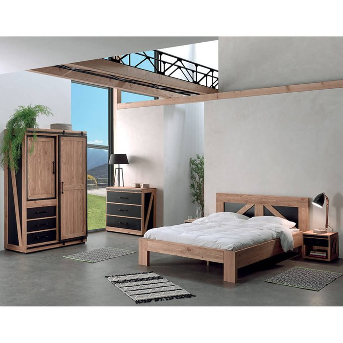 Кровать Yatelei из массива сосны 140х200 - лучшие Кровати для спальни в INMYROOM