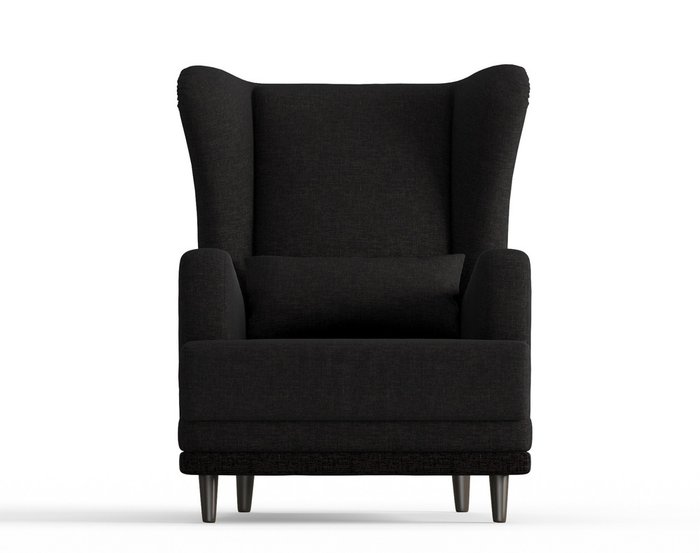 Кресло Грэмми в обивке из рогожки черного цвета - купить Интерьерные кресла по цене 10190.0
