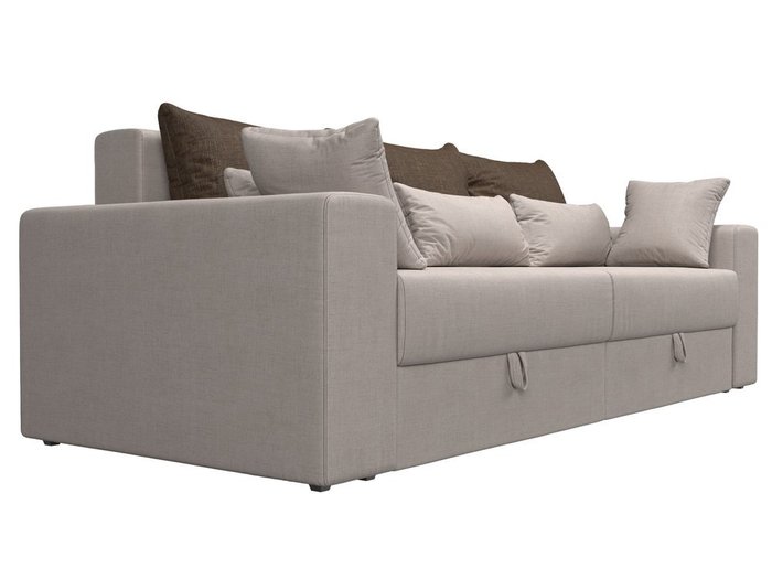 Прямой диван-кровать Мэдисон бежево-коричневого цвета - лучшие Прямые диваны в INMYROOM
