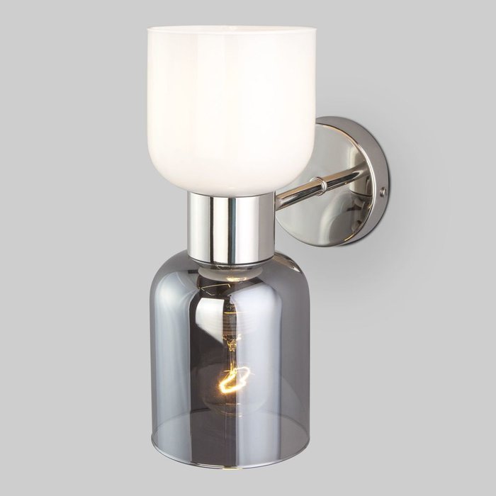 Настенный светильник Tandem со стеклянным плафоном серого цвета - купить Бра и настенные светильники по цене 5590.0