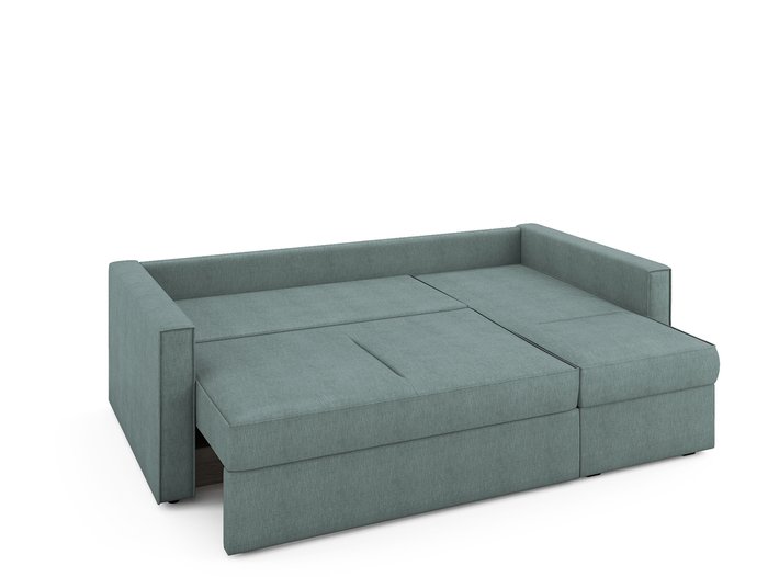 Угловой раскладной диван Macao правый мятного цвета - купить Угловые диваны по цене 72100.0