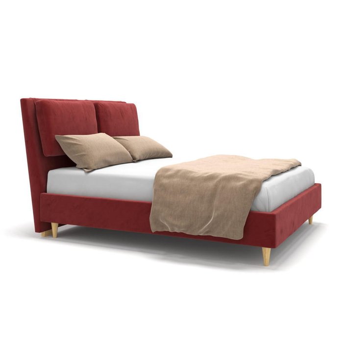 Кровать Parc на ножках красная 180х200 - купить Кровати для спальни по цене 59900.0