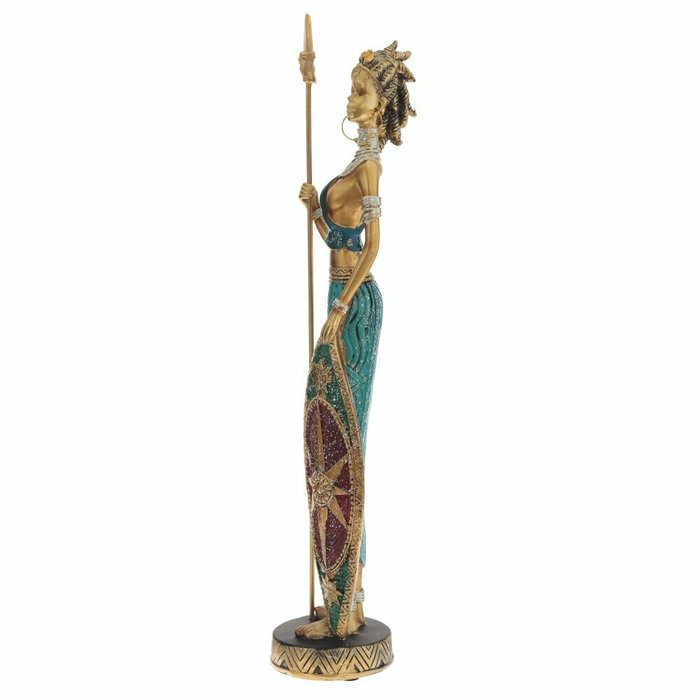 Фигура декоративная Африканка золотисто-голубого цвета - купить Фигуры и статуэтки по цене 2747.0