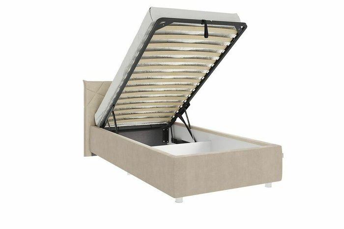 Кровать Бест 90х200 бежевого цвета с подъемным механизмом - лучшие Кровати для спальни в INMYROOM