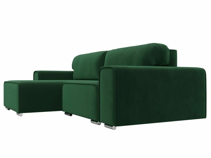 Угловой диван-кровать Лига 029 темно-зеленого цвета левый угол - лучшие Угловые диваны в INMYROOM