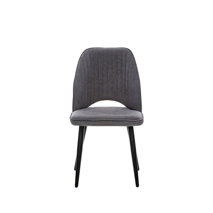 Стул Арман серого цвета с черными ножками - купить Обеденные стулья по цене 7680.0