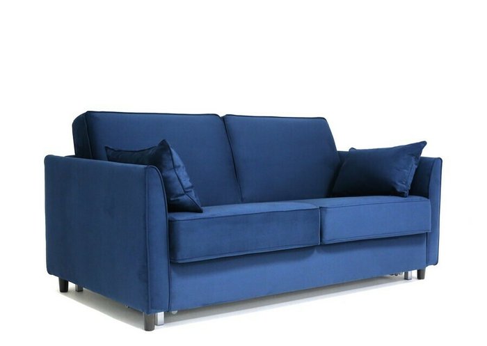 Диван-кровать Глен L синего цвета - купить Прямые диваны по цене 138600.0