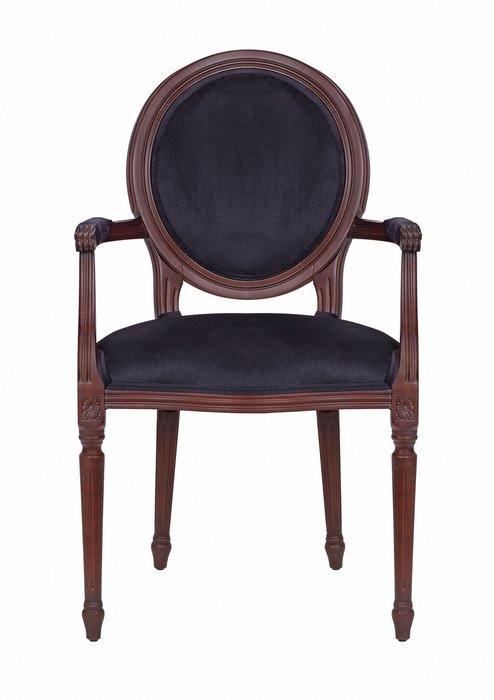 Стул с подлокотниками Delo Kora черно-коричневого цвета - купить Обеденные стулья по цене 27500.0