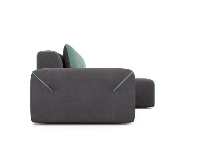Угловой диван-кровать Portu темно-серого цвета - лучшие Угловые диваны в INMYROOM