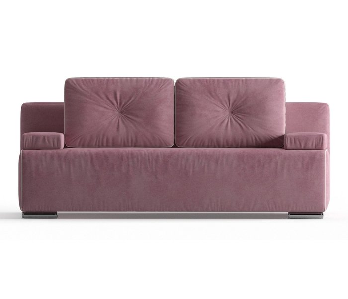 Диван-кровать Роклин в обивке из велюра розового цвета - купить Прямые диваны по цене 29490.0