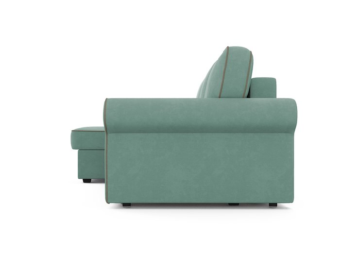 Угловой диван-кровать левый Tulon светло-бирюзового цвета - лучшие Угловые диваны в INMYROOM