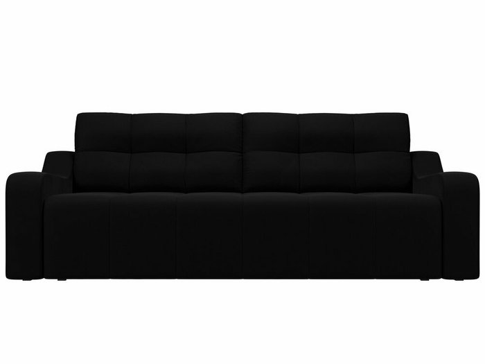 Прямой диван-кровать Итон черного цвета - купить Прямые диваны по цене 46999.0