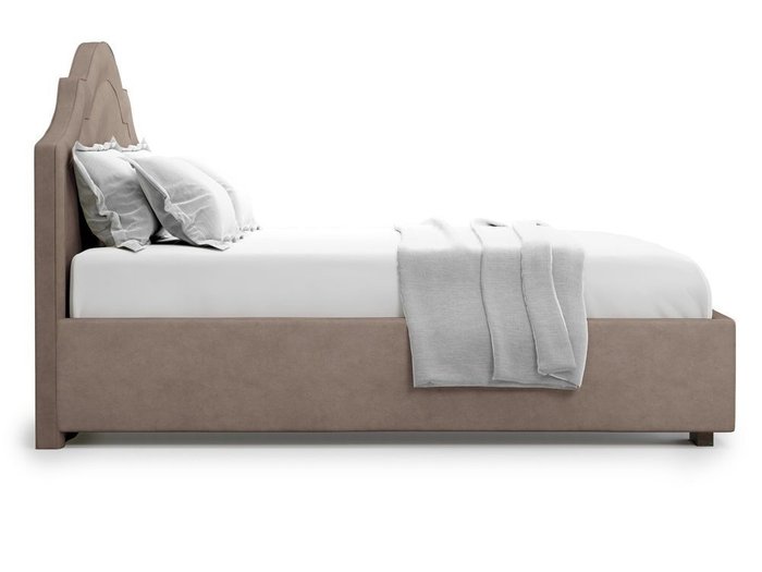 Кровать с подъемным механизмом Madzore 140х200 темно-бежевого цвета - лучшие Кровати для спальни в INMYROOM