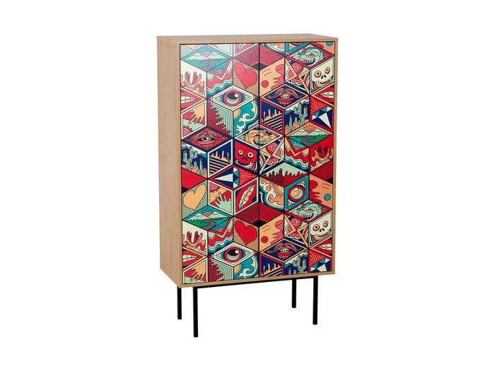 Шкаф Boho коричневого цвета на металлических ножках - купить Комоды по цене 41200.0