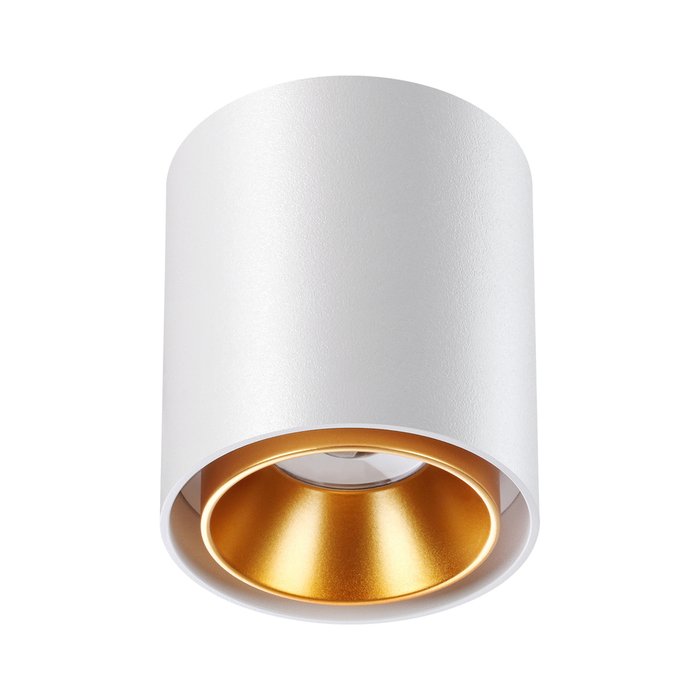 Потолочный светодиодный светильник Recte бело-золотого цвета