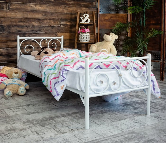 Кровать Мадлен 80х160 белого цвета  - лучшие Одноярусные кроватки в INMYROOM