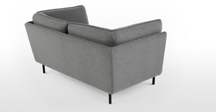 Двухместный диван WES серый - лучшие Прямые диваны в INMYROOM