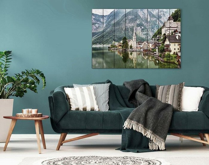 Картина на дереве Гальштат Австрия 40х60 см - купить Картины по цене 6990.0