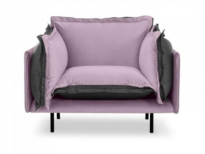 Кресло Barcelona серо-лилового цвета