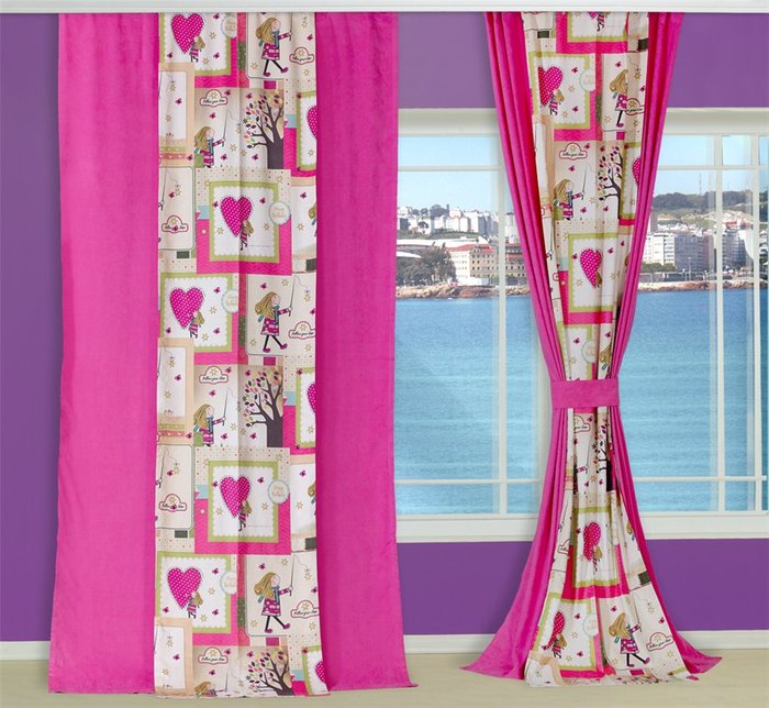 Двойная штора  "весенние каникулы" Двойная штора  "весенние каникулы"