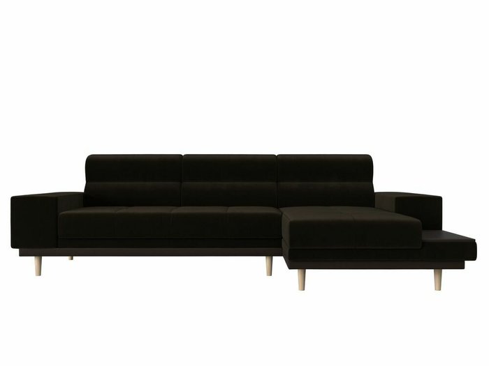 Угловой диван-кровать Леонардо коричневого цвета правый угол - купить Угловые диваны по цене 46999.0