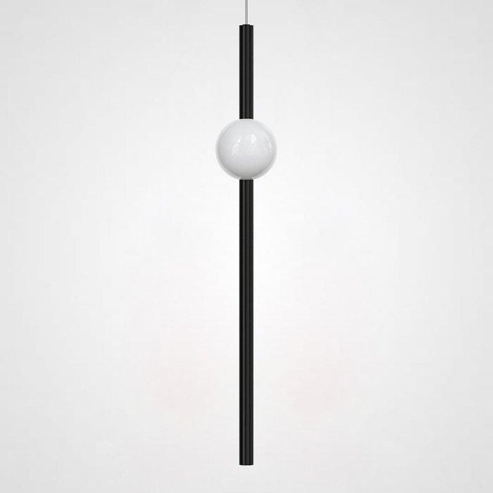 Подвесной светодиодный светильник Broom Orion Globe Light L черно-белого цвета