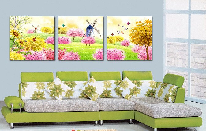 Декоративная картина "Цветущая долина" - купить Принты по цене 3890.0