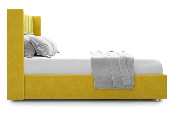Кровать Premium Mellisa 2 160х200 желтого цвета с подъемным механизмом  - лучшие Кровати для спальни в INMYROOM