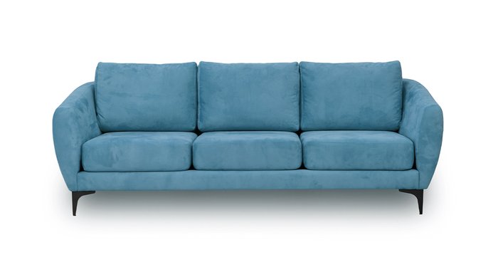 Диван трехместный Дана серо-голубого цвета - лучшие Прямые диваны в INMYROOM