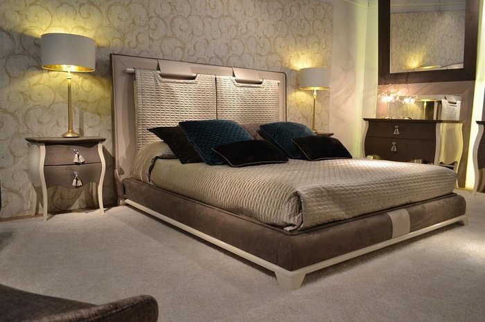 Кровать Tecni Nova серого цвета 160х200 - лучшие Кровати для спальни в INMYROOM