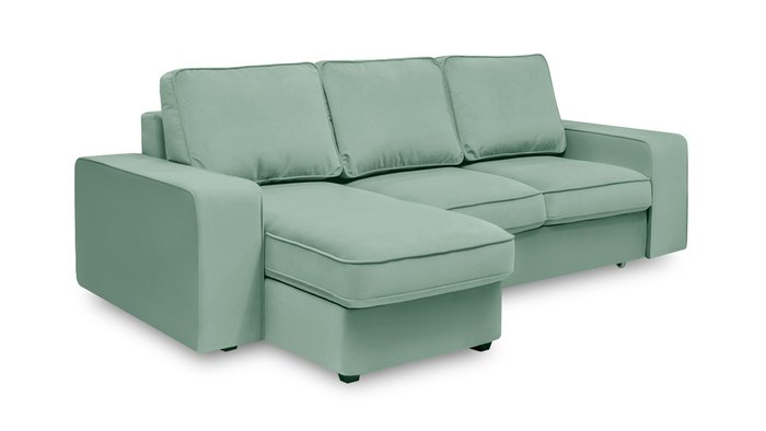Угловой диван-кровать Монако мятного цвета - лучшие Угловые диваны в INMYROOM