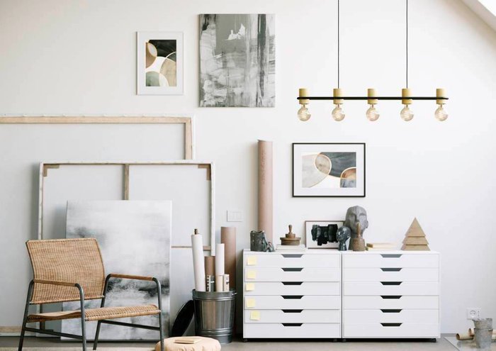 Подвесная люстра Chieveley 43541 (металл, цвет черный) - купить Подвесные люстры по цене 10150