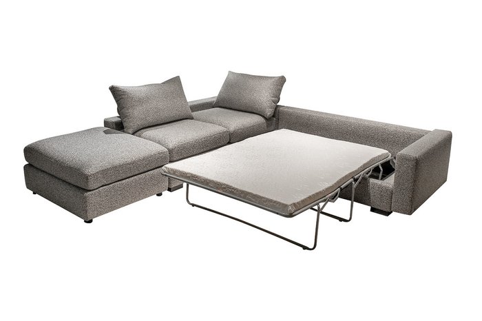 Угловой диван-кровать Manchester №45 серого цвета - лучшие Угловые диваны в INMYROOM