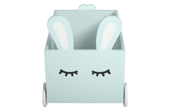 Ящик для игрушек Sleepy Bunny на колёсах цвета аква - купить Аксессуары и текстиль для игровых домиков по цене 9490.0 Ящик для игрушек Sleepy Bunny на колёсах цвета аква - купить Аксессуары и текстиль для игровых домиков по цене 9490.0