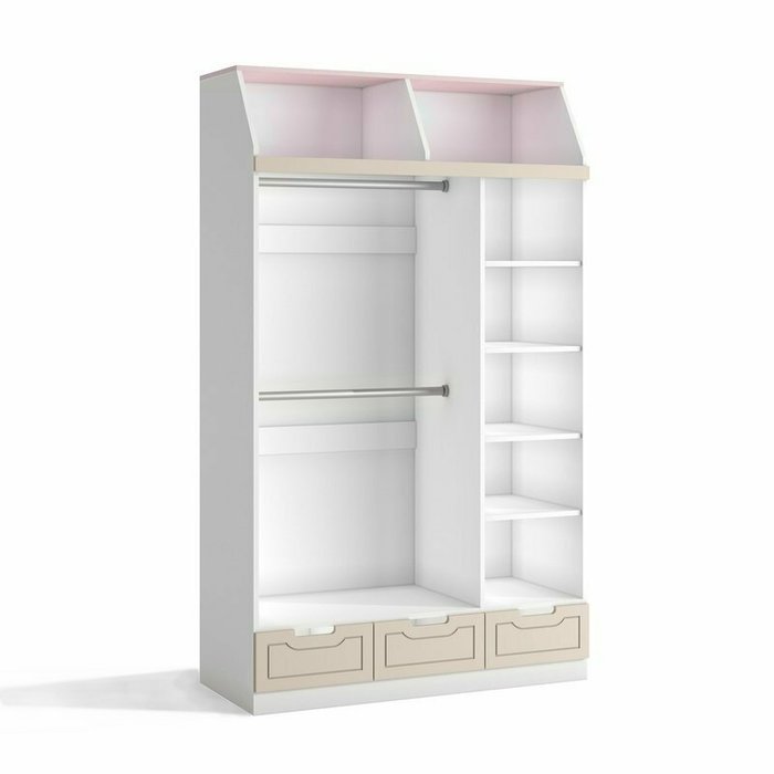 Шкаф-домик Кошкин дом бело-розового цвета - купить Детские шкафы по цене 217700.0