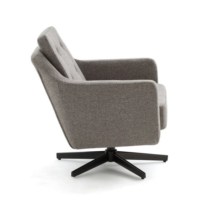 Вращающееся кресло Sokut серого цвета - лучшие Интерьерные кресла в INMYROOM
