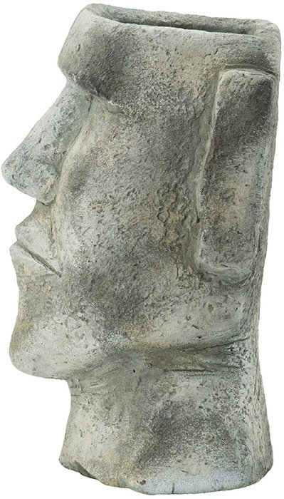 Кашпо в виде статуи с острова Пасхи серого цвета - лучшие Кашпо и горшки в INMYROOM