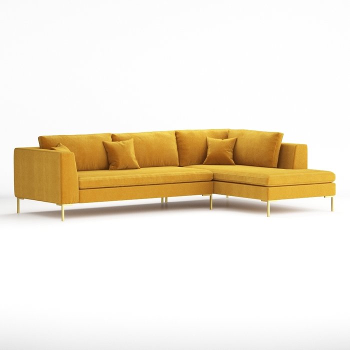 Угловой диван Kona желтого цвета  - купить Угловые диваны по цене 163000.0