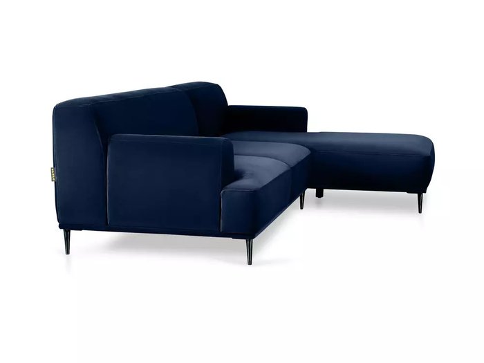 Угловой диван Portofino в обивке из велюра темно-синего цвета - лучшие Угловые диваны в INMYROOM