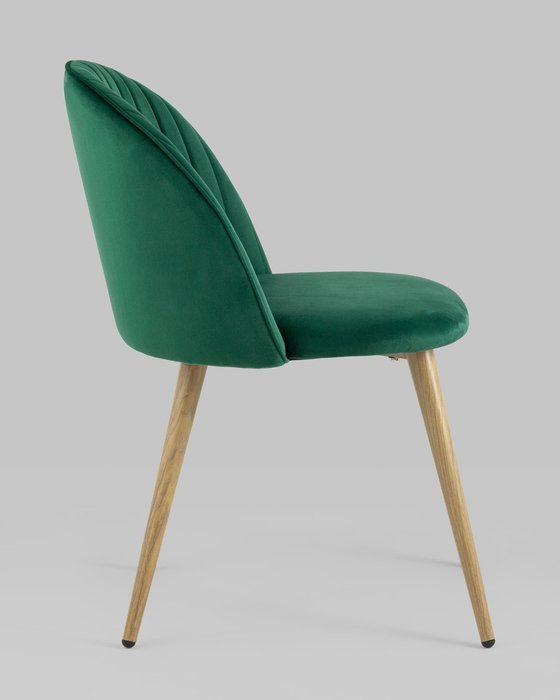 Стул Лион Страйпс велюр зеленый - лучшие Обеденные стулья в INMYROOM