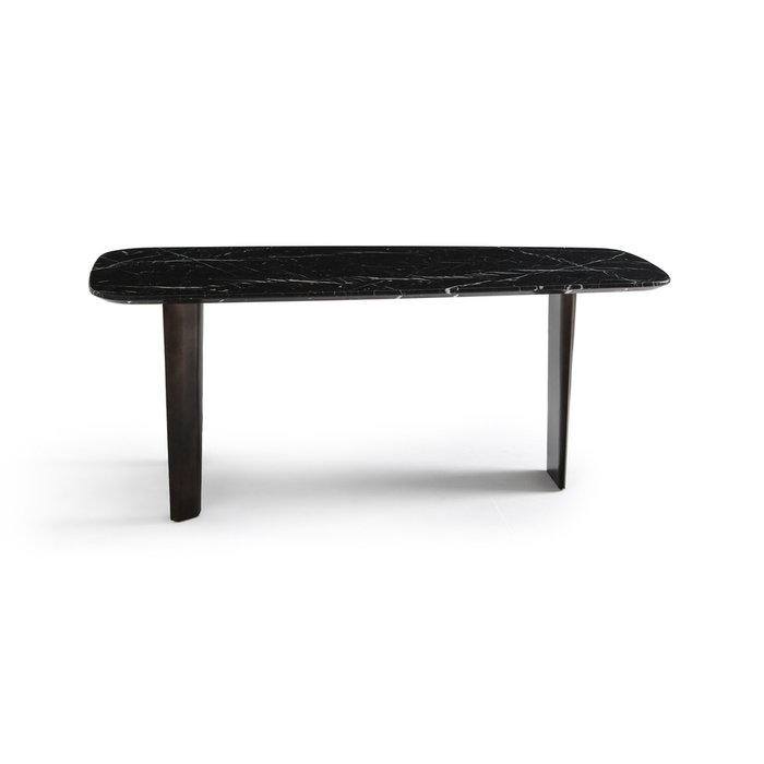 Стол лбеденный из мрамора Dolmena черного цвета - лучшие Обеденные столы в INMYROOM