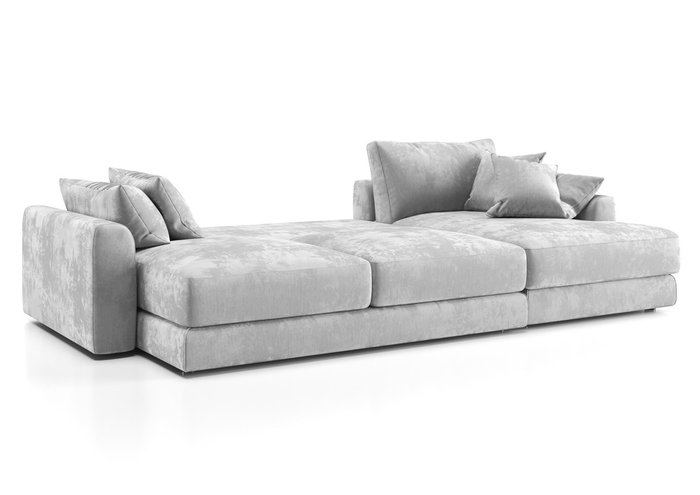 Угловой диван-кровать Шерлок с оттоманкой серого цвета - лучшие Угловые диваны в INMYROOM