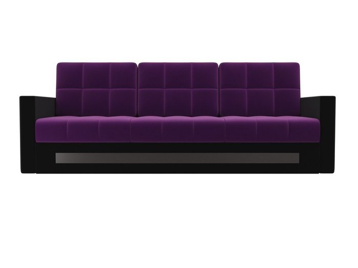 Прямой диван-кровать Белла фиолетово-черного цвета - купить Прямые диваны по цене 30990.0