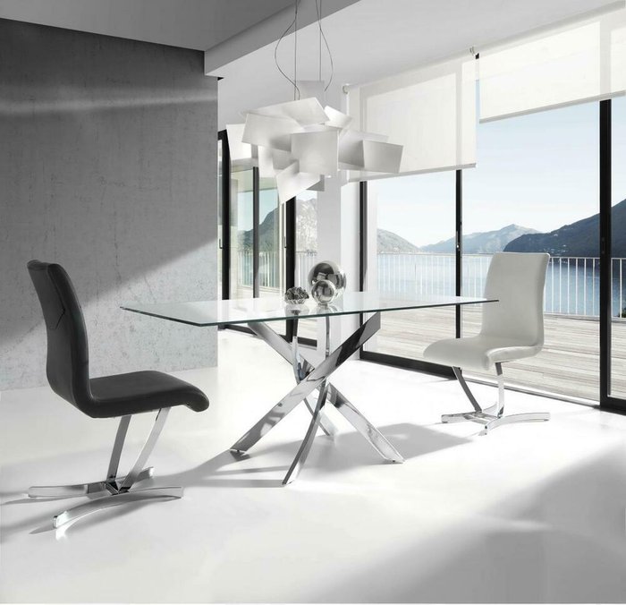 Стол обеденный со стеклянной столешницей  - купить Обеденные столы по цене 143990.0