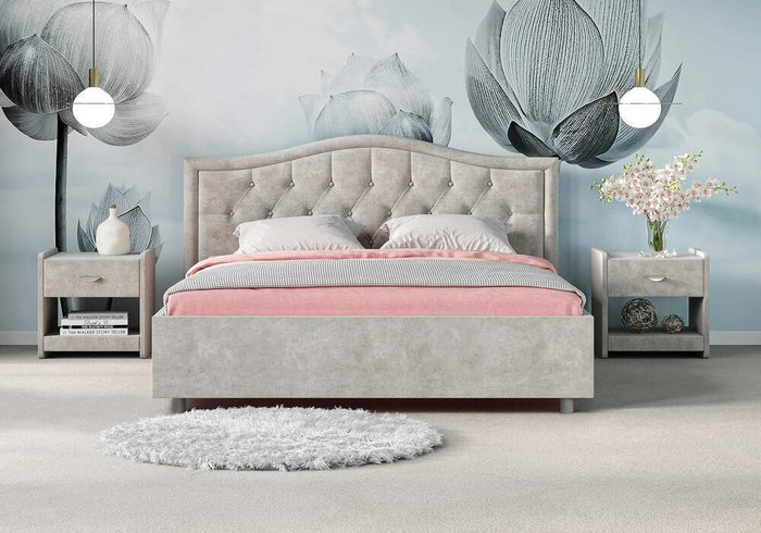 Кровать Ancona 180х200 оливкового цвета без основания и подъемного механизма - купить Кровати для спальни по цене 29500.0