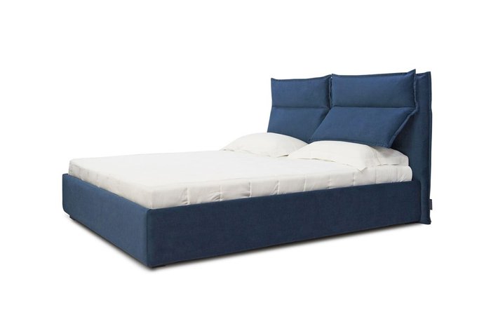 Кровать Wing 160х200 синего цвета c подъемным механизмом  - лучшие Кровати для спальни в INMYROOM